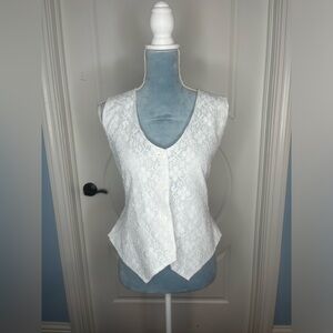 Vintage White Lace Vest